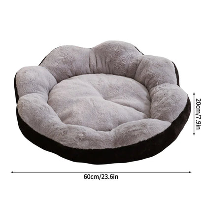 Cama de Inverno em Forma de Flor para Cães e Gatos