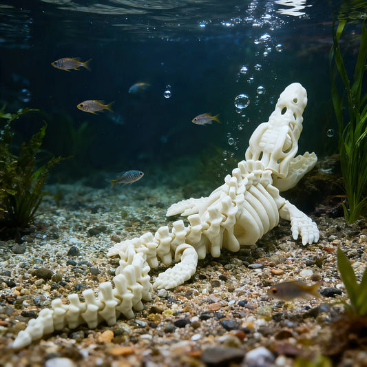 Peça de Réplica Realista de Esqueleto de Mosassauro