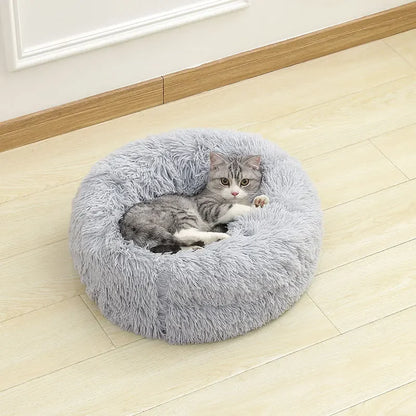 Cama Redonda de Pelúcia para Gatos