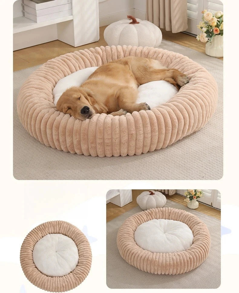 Cama Lavável de Pelúcia para Cães Grandes