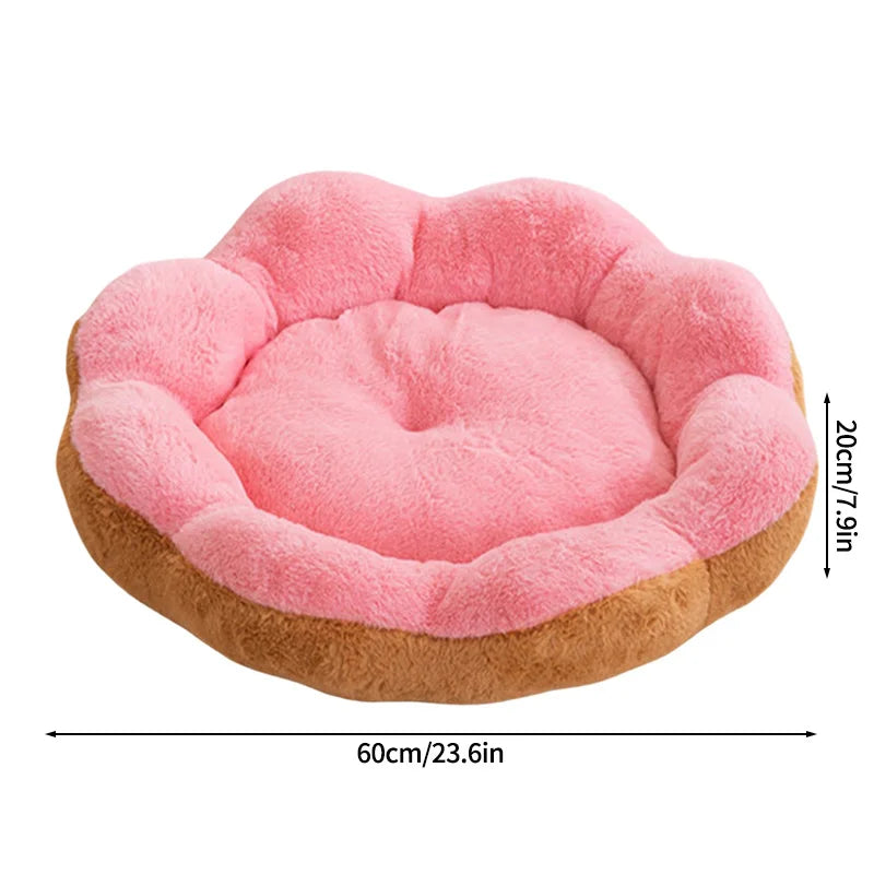 Cama de Inverno em Forma de Flor para Cães e Gatos