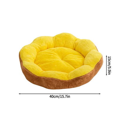 Cama de Inverno em Forma de Flor para Cães e Gatos