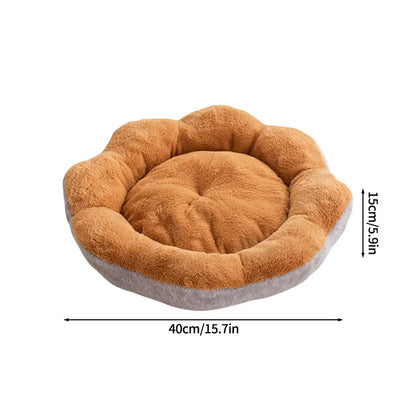 Cama de Inverno em Forma de Flor para Cães e Gatos