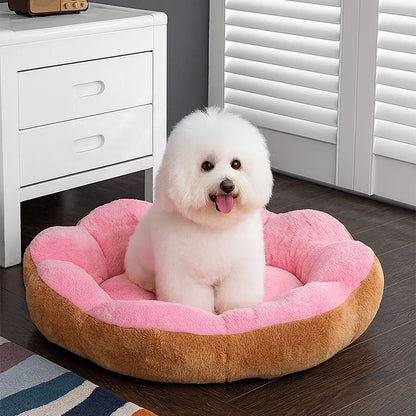 Cama de Inverno em Forma de Flor para Cães e Gatos