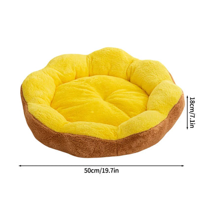 Cama de Inverno em Forma de Flor para Cães e Gatos