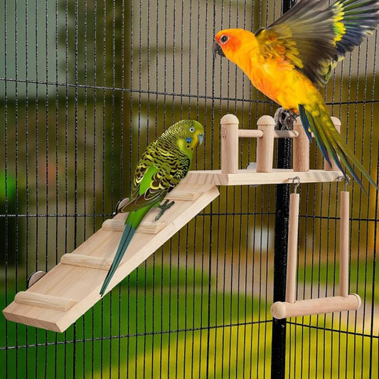 Plataforma e Balanço de Madeira para Aves