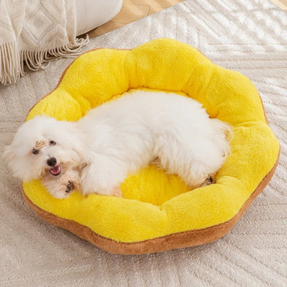 Cama de Inverno em Forma de Flor para Cães e Gatos
