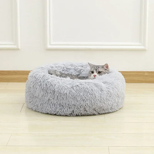 Cama Redonda de Pelúcia para Gatos