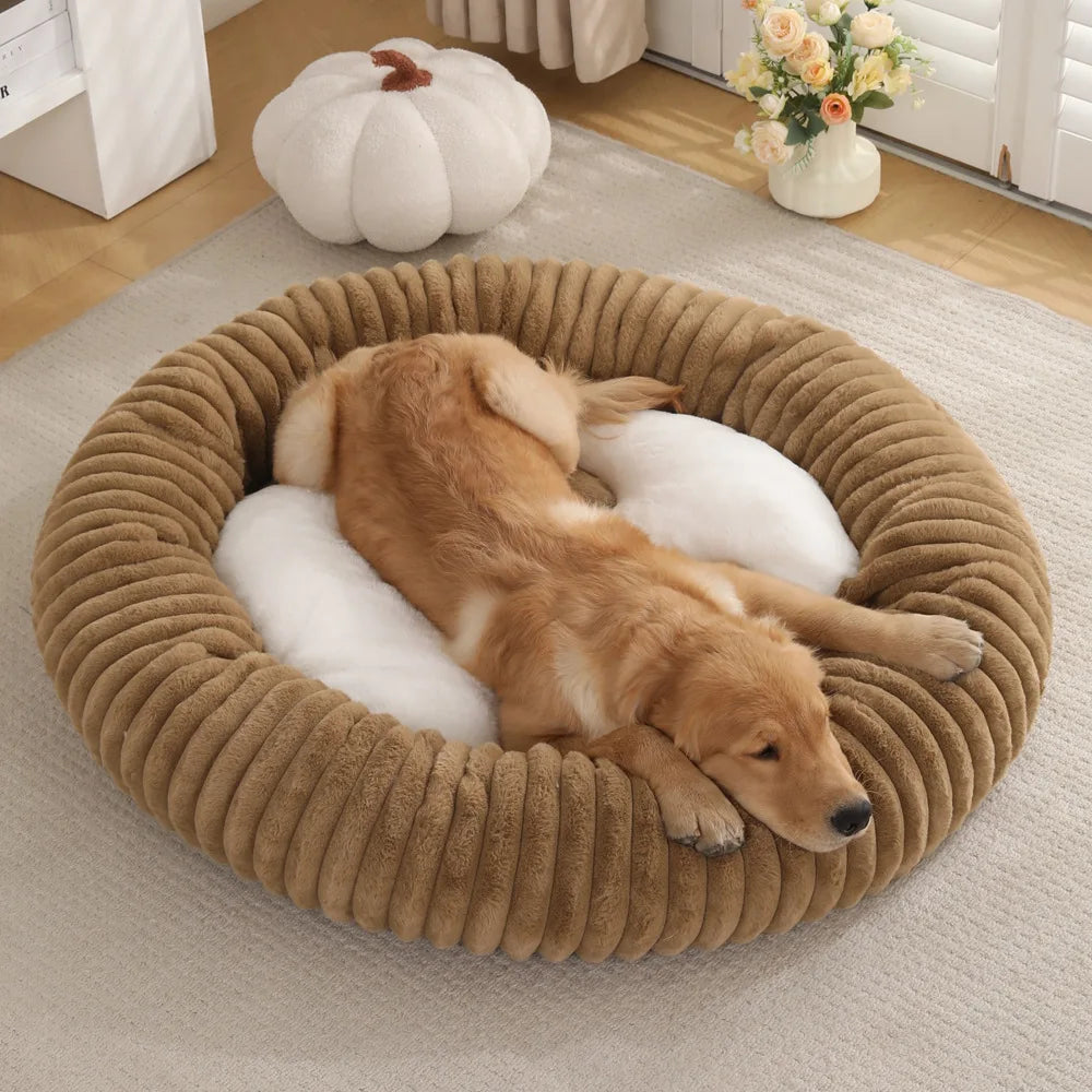 Cama Lavável de Pelúcia para Cães Grandes