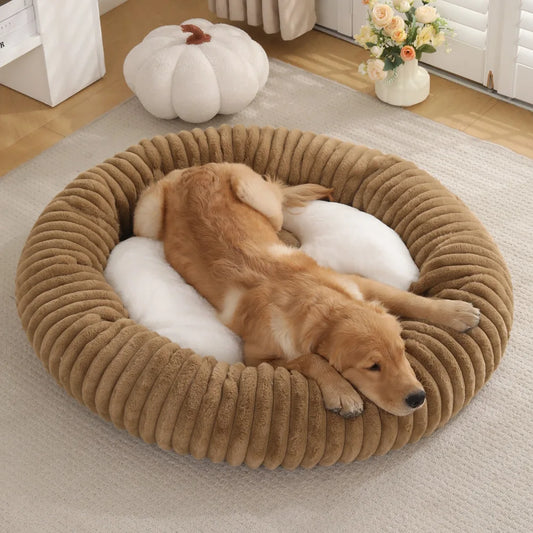 Cama Lavável de Pelúcia para Cães Grandes