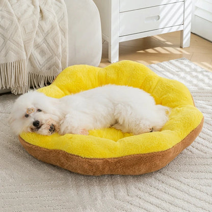 Cama de Inverno em Forma de Flor para Cães e Gatos