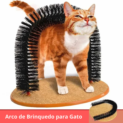 Arco de massagem e escovagem para gatos