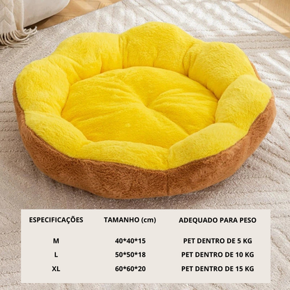 Cama de Inverno em Forma de Flor para Cães e Gatos